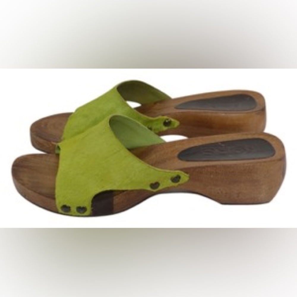 Michael Kors wooden mules